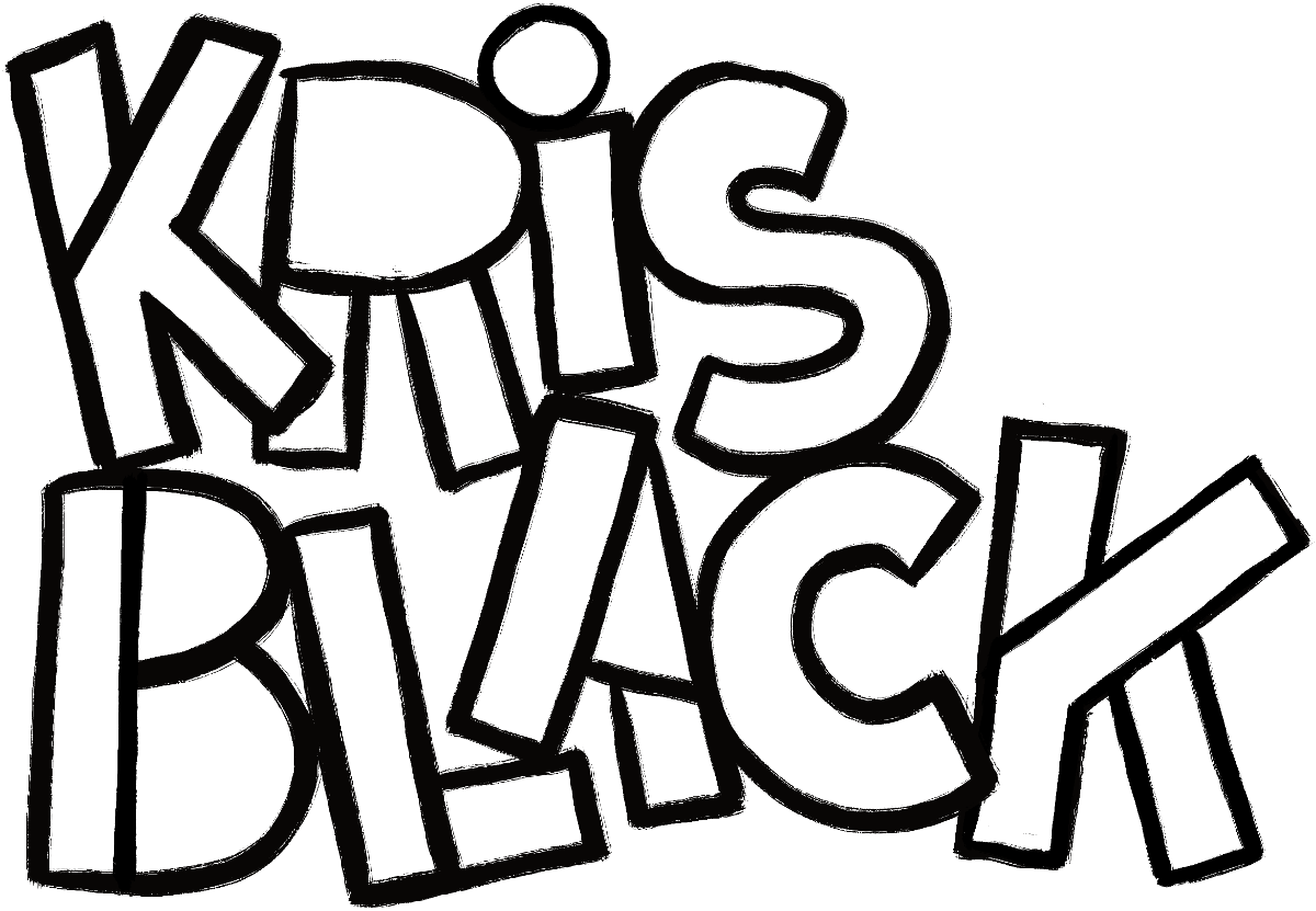 Logo for Kris Black's cartoonist logo