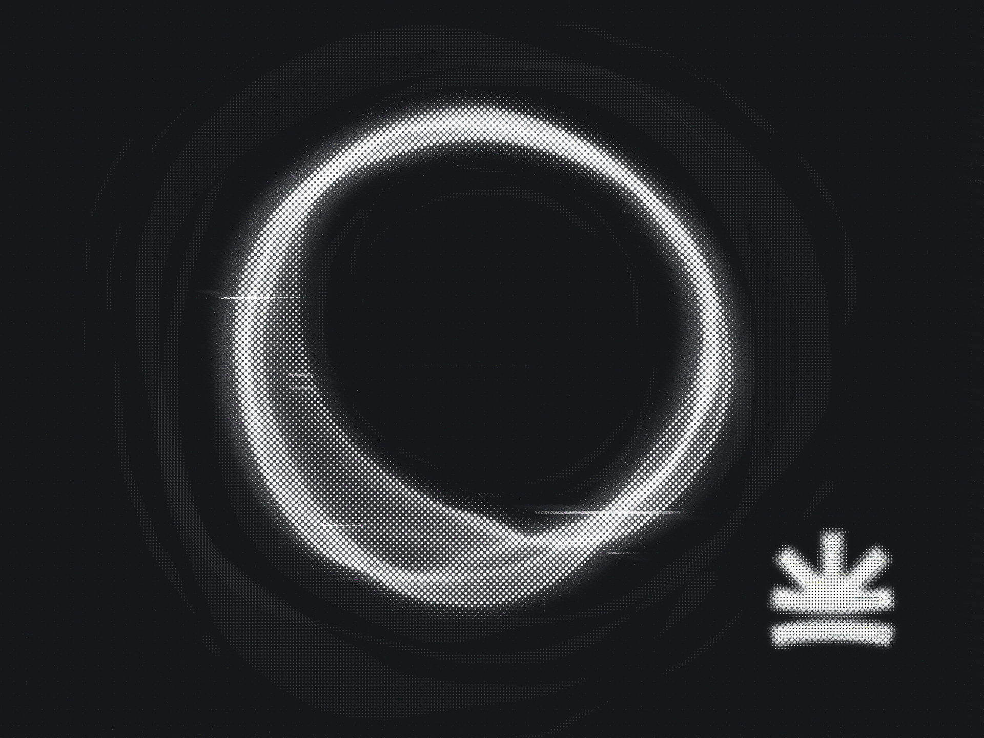 A black and white illustration by Kris Black showing the Ghost CMS and Magic Pages logos in a half-tone design.